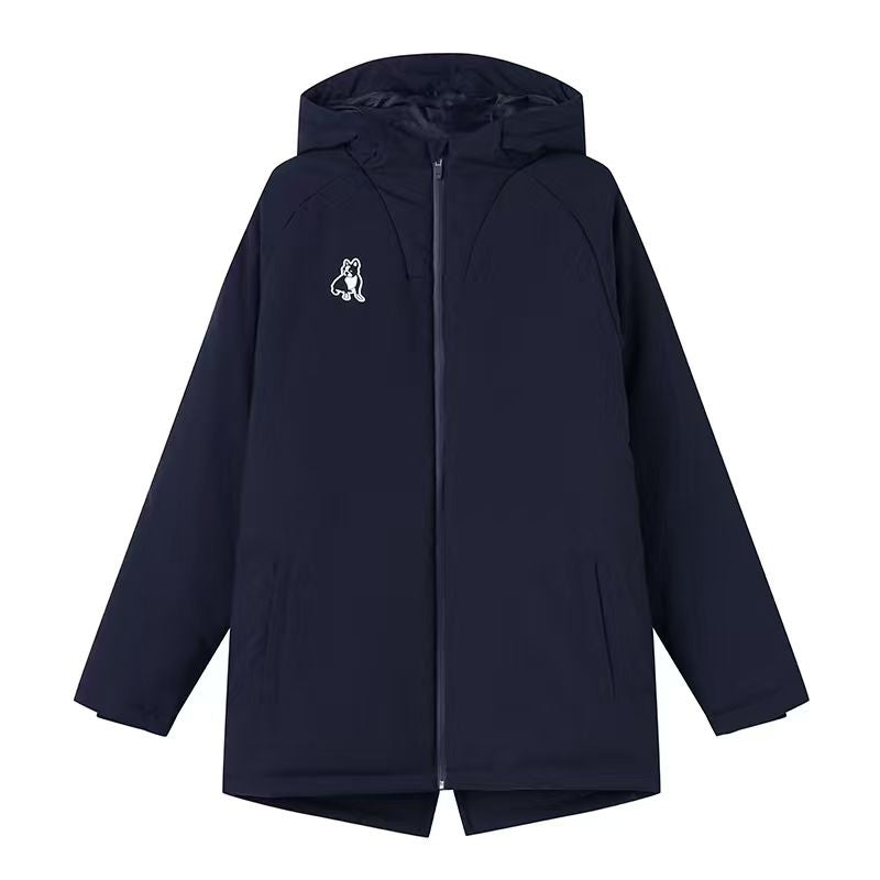 輕防潑水中長款棉服