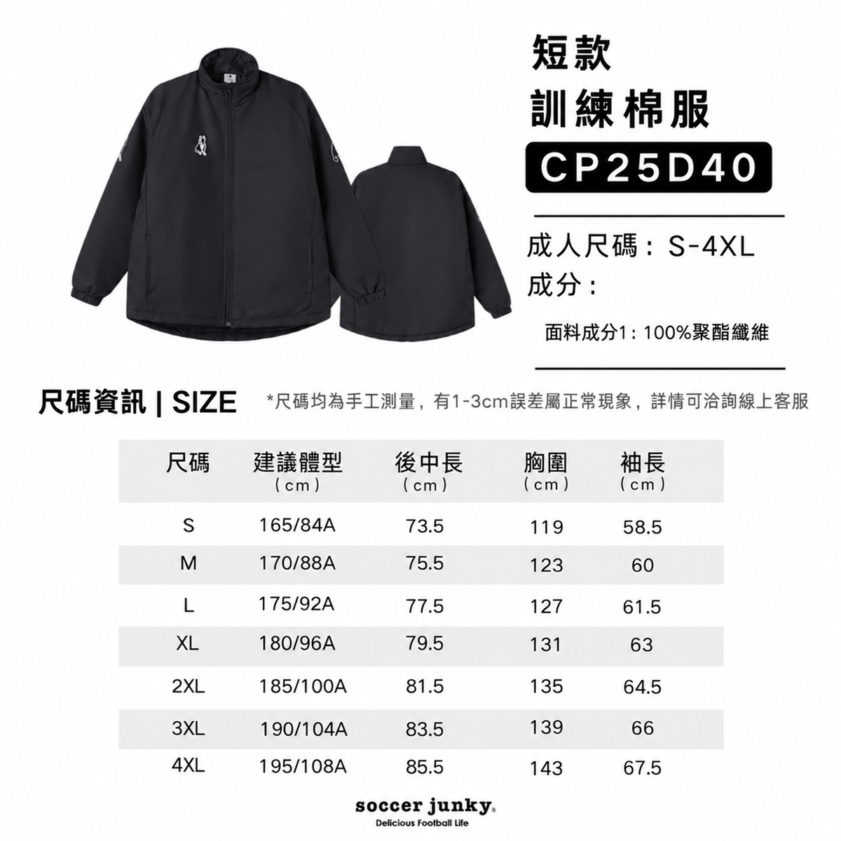 輕防潑水短款棉服